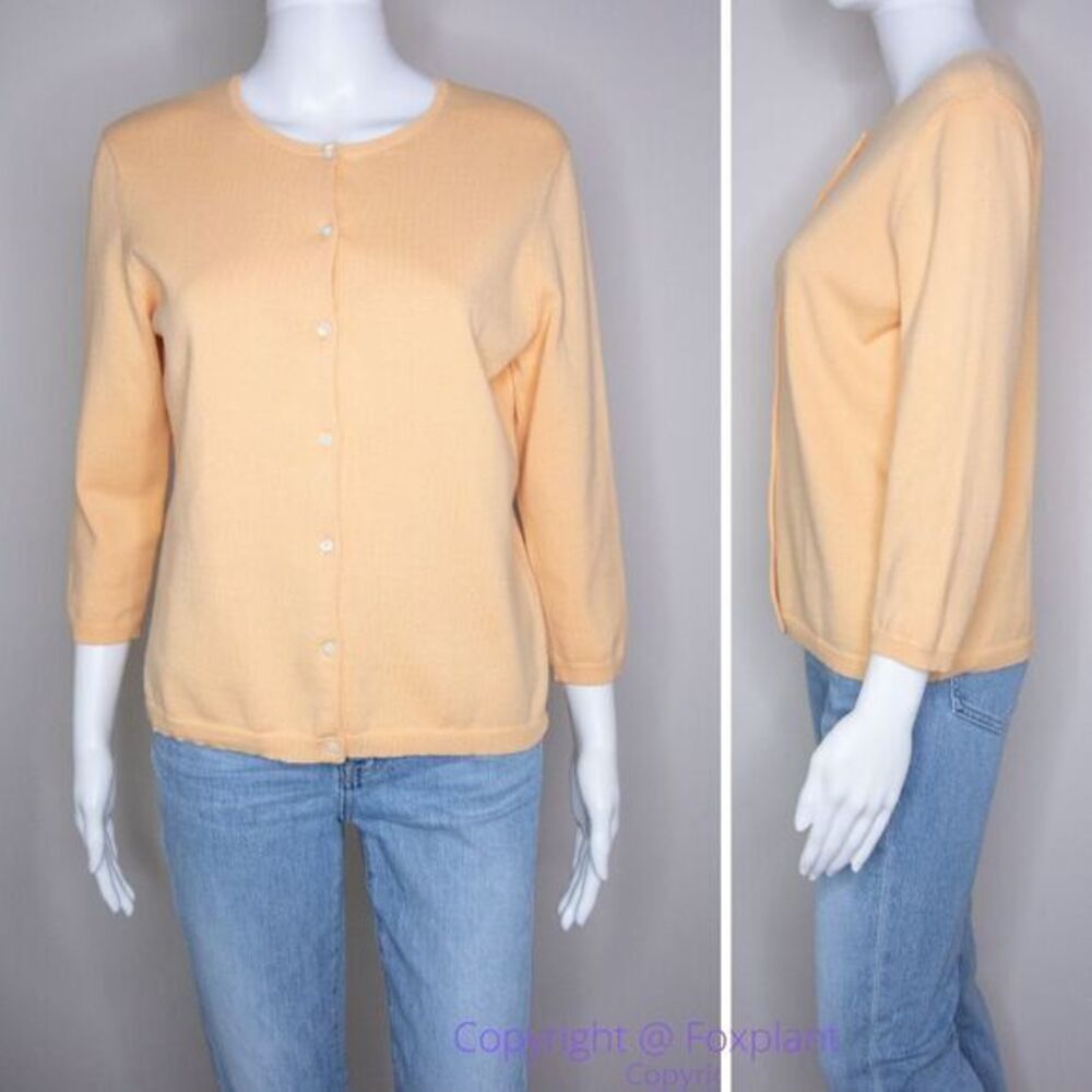 Lauren Ralph Lauren light yellow cardigan sweater, size Petite Small